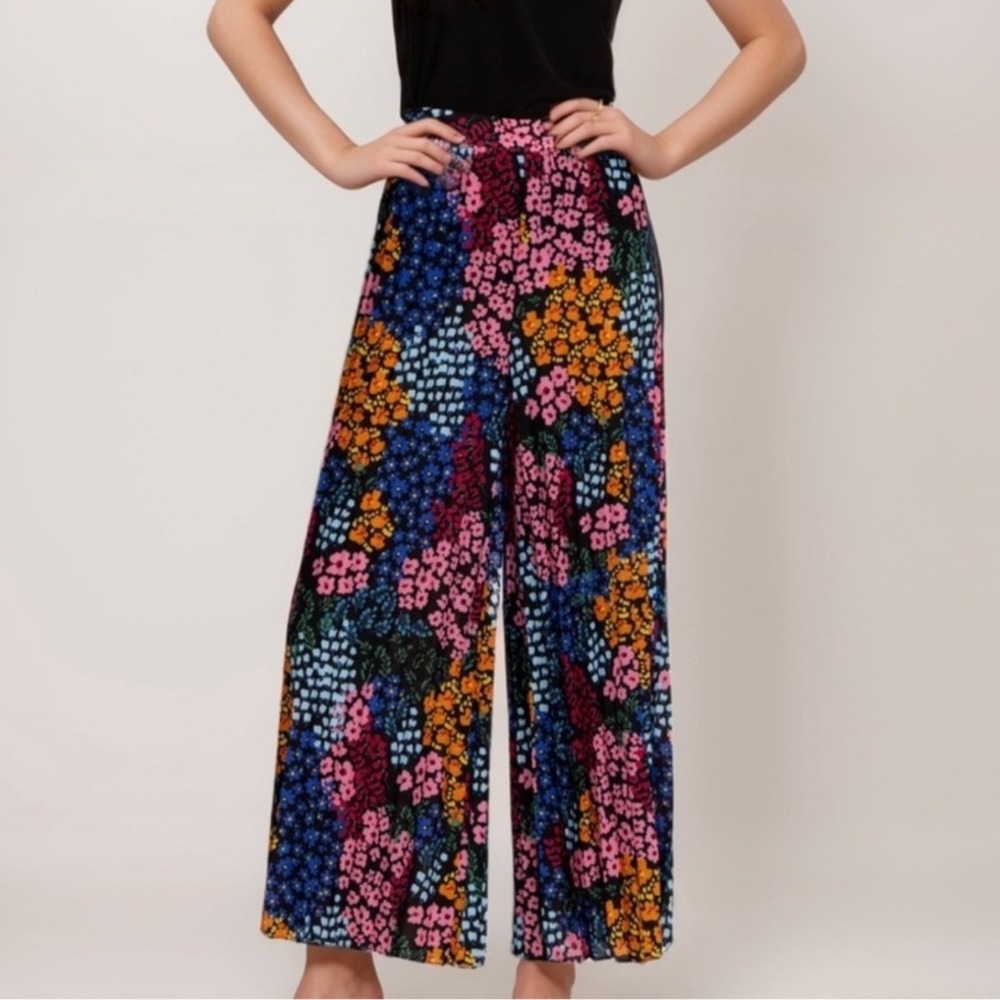 Jade Johnny Was Women's Astrid Pleated Pants‎ Floral Print Small